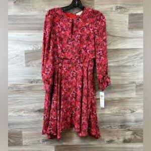 Red Floral Dress by London Times Size 2
